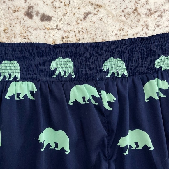 Bar III Front Row Bear Print Effortless Wide Leg Pants ~ Size L - Picture 4 of 7